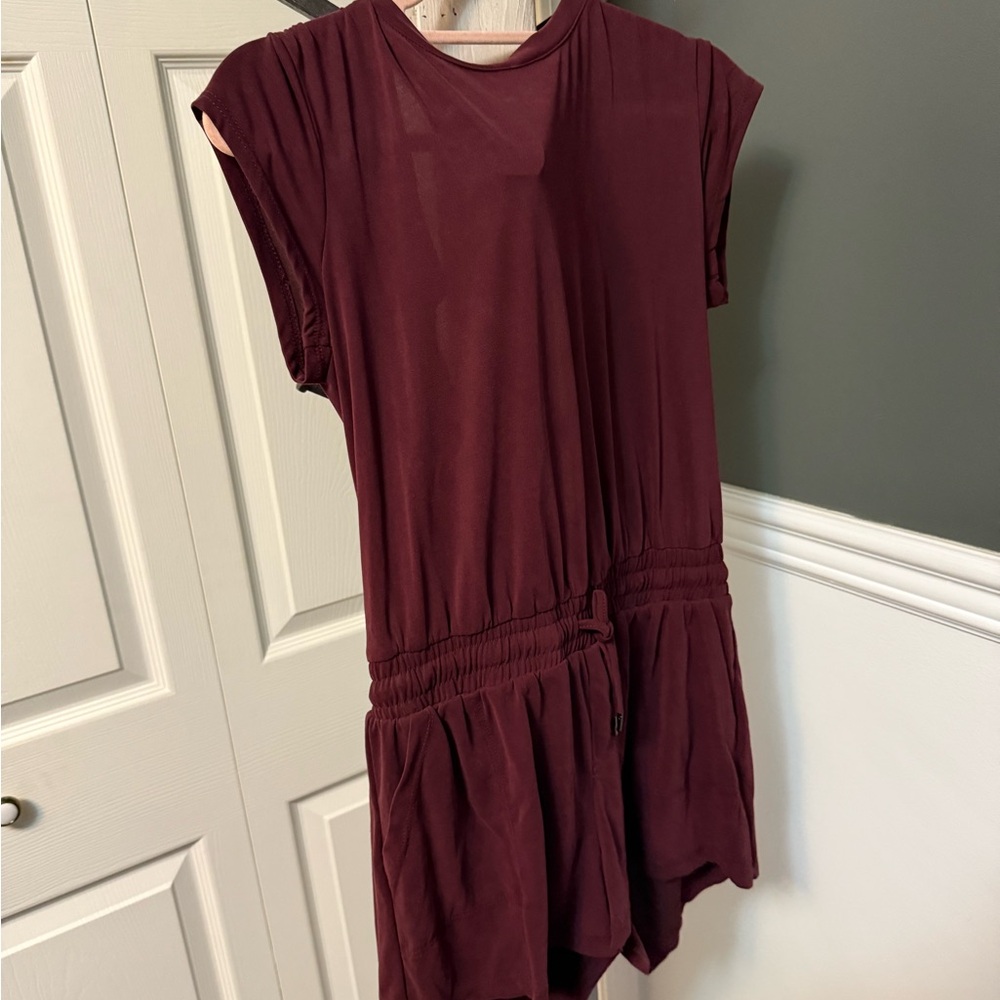 Black Tape_ Maroon Short Sleeve Outfit